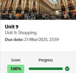 UNIT 9 [Shopping]