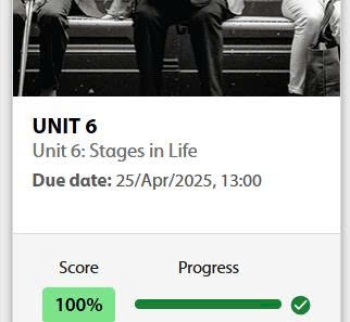 UNIT 6 [Stages in life]